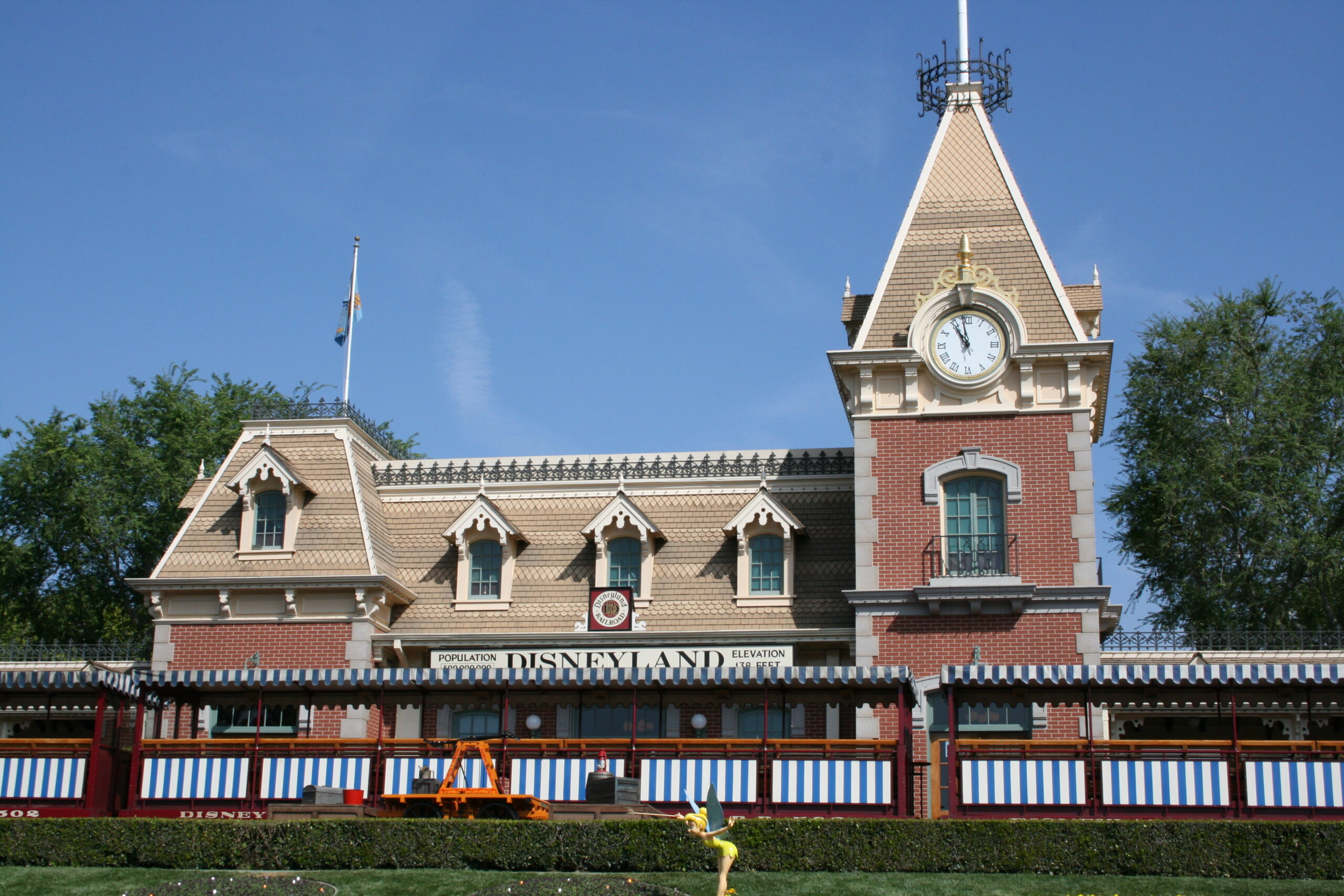 The Disneyland Railroad circumnavigates the entire Park.