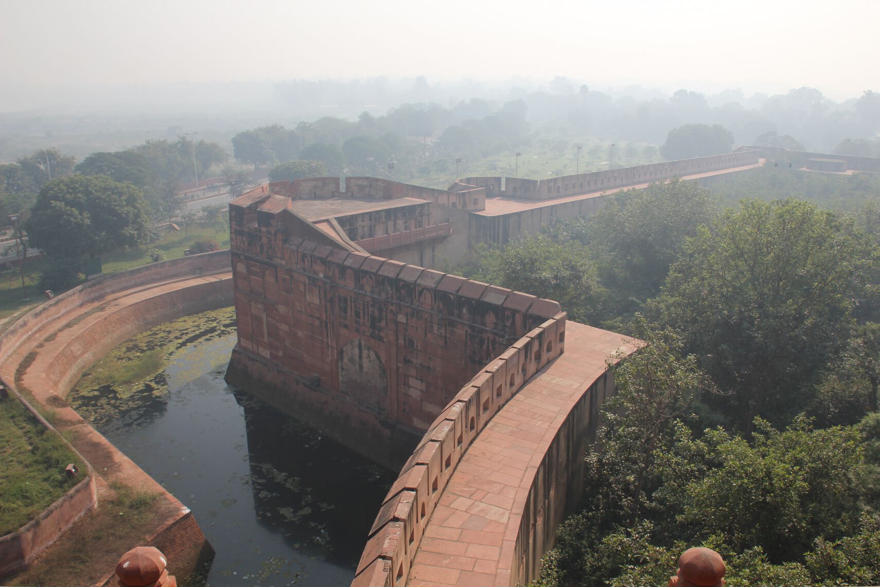 Agra Fort is one of the best-preserved red-sandstone Mughal forts in India.
