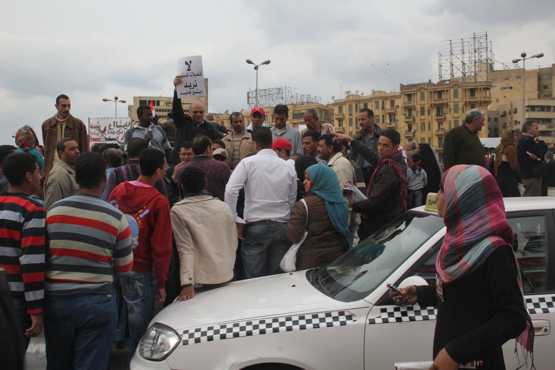 Protesters gather on a Friday in Cairo's Tahrir Square.