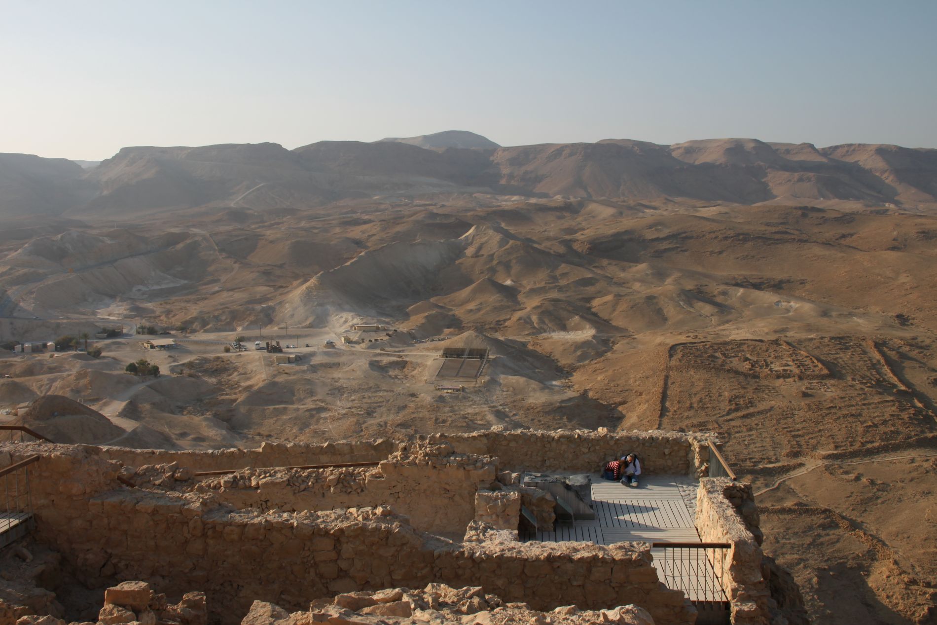 A view of the surrounding desert as seen from the top of Masada.