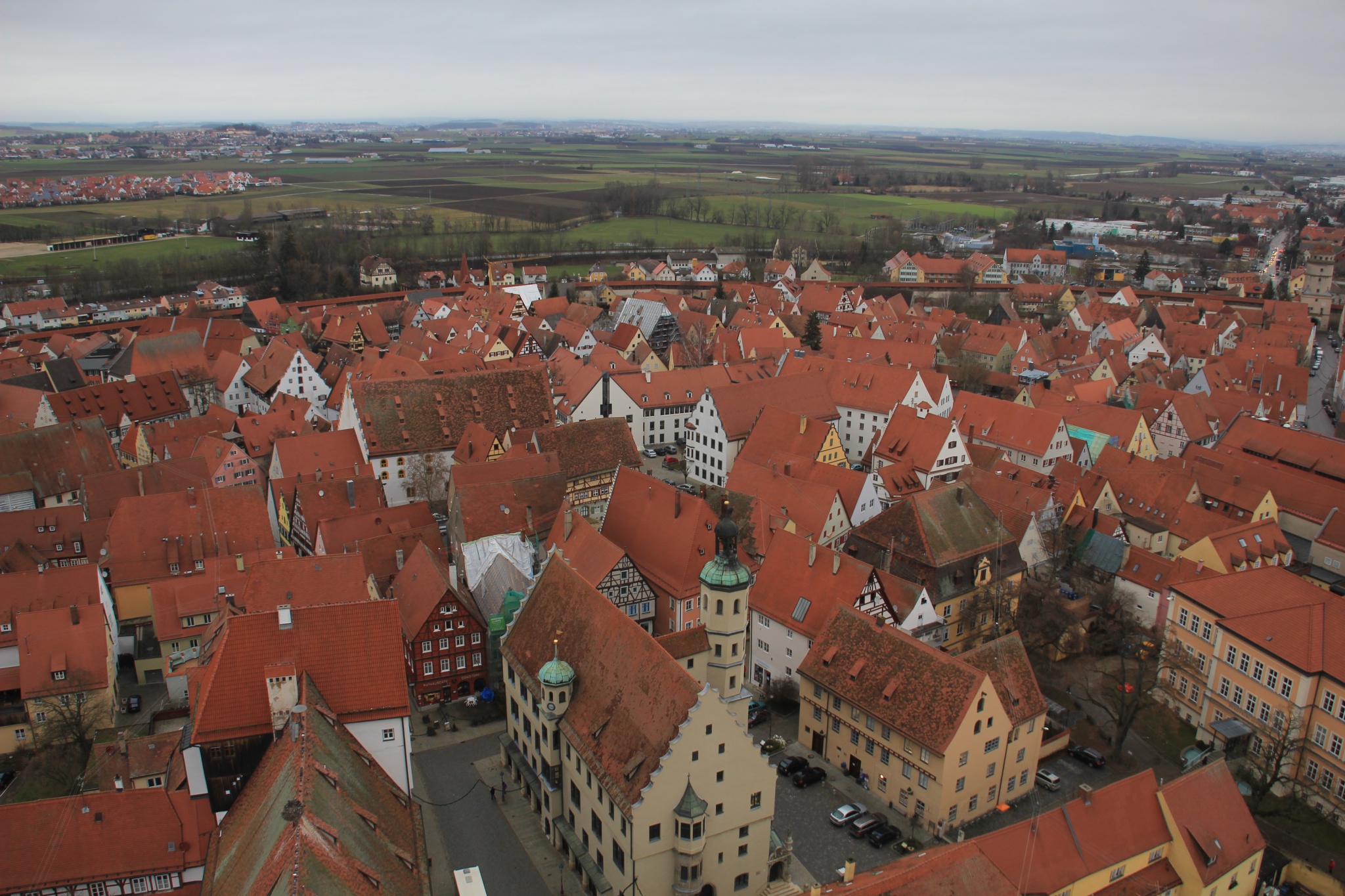 The view from the belltower of Saint George's Church in N&ouml;rdlingen, Germany is the same one seen at the end of the 1971 movie musical, Willy Wonka and the Chocolate Factory.